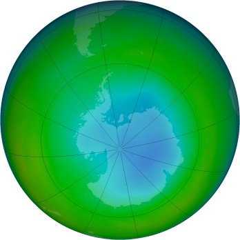 Antarctic ozone map for 1994-07
